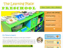 Tablet Screenshot of learningplacepreschool.com